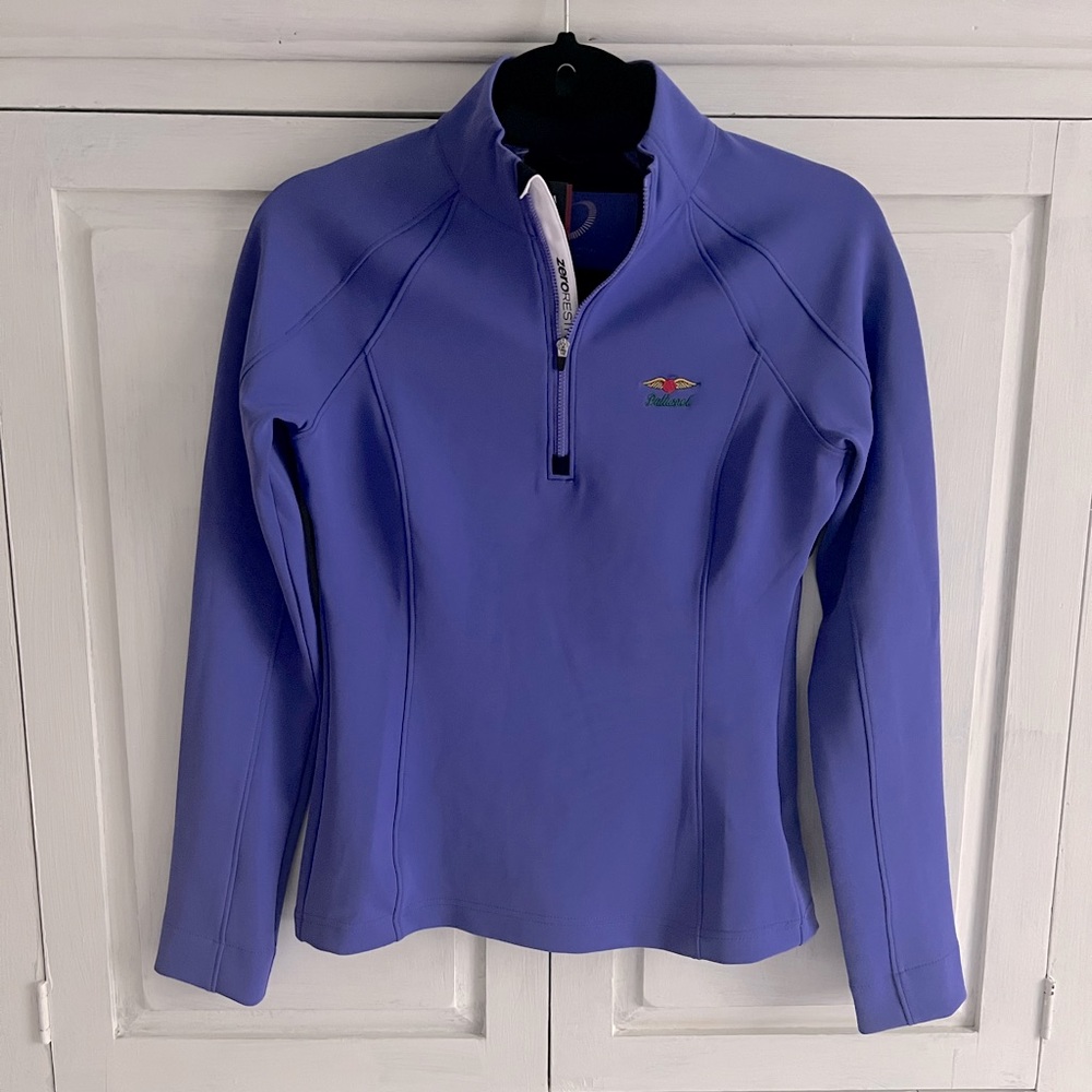 Zero Restriction XS Samantha Z500 pullover 3/4 zip, purple iris, NWT